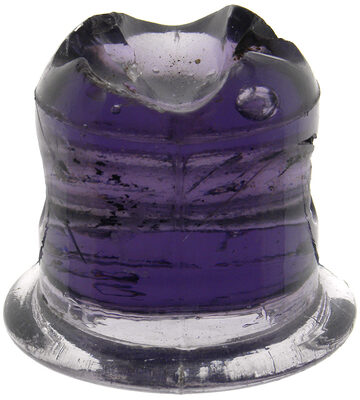 Lightning Rod Insulator: Cross Top in Dark Purple