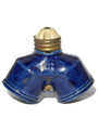 Electrical Porcelain: Blue Glazed Fixture for Two Bulbs